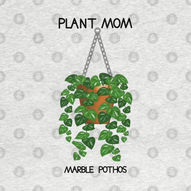 Plant Mom - Marble Pothos Plant by Designoholic